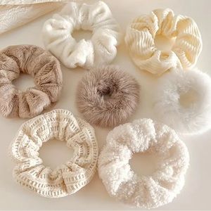 HAIR SCRUNCHIES 7 Piece Hair Tie Set